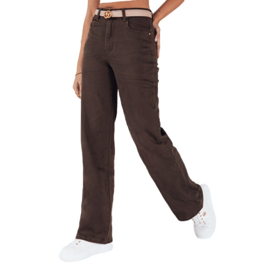 Moteriški tamsiai rudi džinsai Active