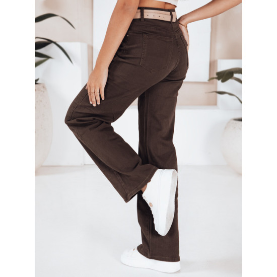 Moteriški tamsiai rudi džinsai Active