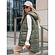 Moteriška tamsiai žalia blizgi liemenė Jess Moteriškos liemenės