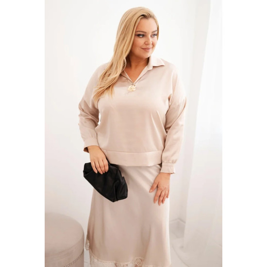 Moteriškas rudas rinkinys Roma