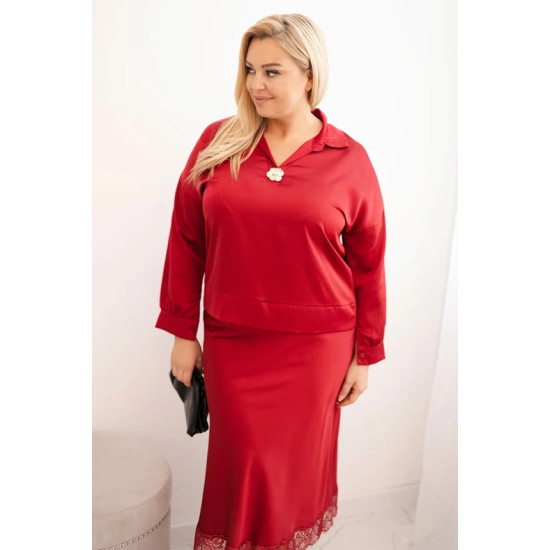 Moteriškas raudonas rinkinys Roma