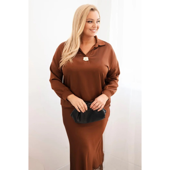 Moteriškas rudas rinkinys Roma