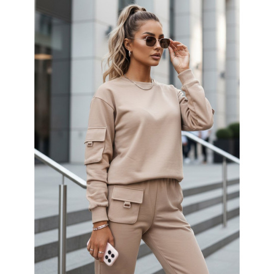 Moteriškas rusvas laisvalaikio komplektas Daval Moteriški komplektai