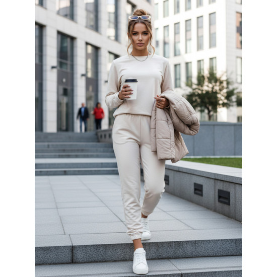 Jasnobrązowy zestaw damski Milian Komplety damskie