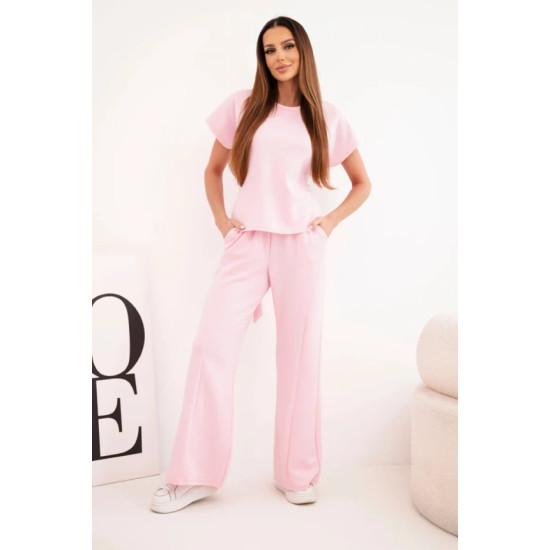 Women's pink set with wide trousers Floren Women's suits