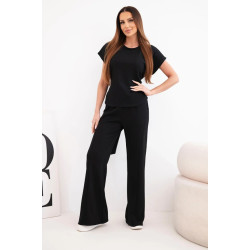 Women's black set with wide trousers Floren