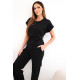 Women's black set with wide trousers Floren Women's suits