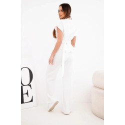 Women's white set with wide trousers Floren