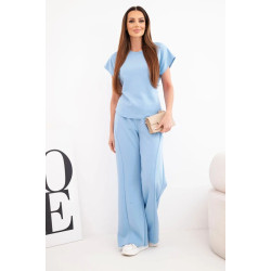 Women's blue set with wide trousers Floren