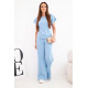 Women's blue set with wide trousers Floren