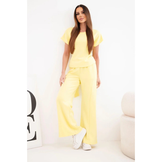 Women's yellow set with wide trousers Floren Women's suits