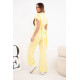 Women's yellow set with wide trousers Floren Women's suits