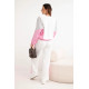 Damski dwukolorowy komplet wypoczynkowy z jasnoróżową wstawką Gabi Komplety damskie