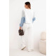 Damski dwukolorowy komplet wypoczynkowy z niebieską wstawką Gabi Komplety damskie