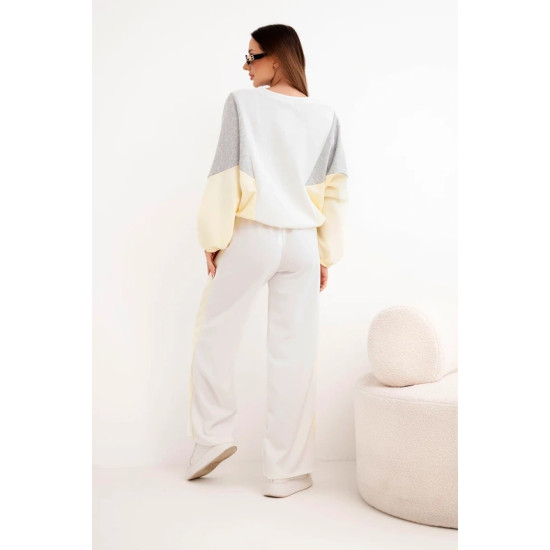 Damski dwukolorowy komplet wypoczynkowy z żółtą wstawką Gabi Komplety damskie