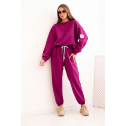 Moteriškas violetinis laisvalaikio komplektas Isabel