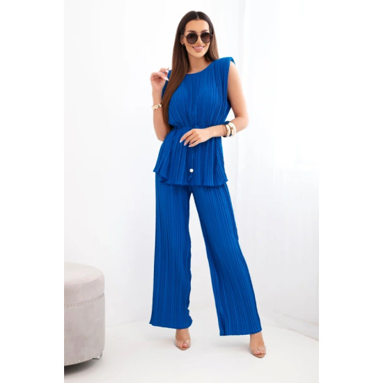Women's blue pleated set Nici Women's suits