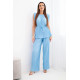 Women's light blue pleated set Nici