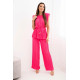 Women's bright pink pleated set Nici