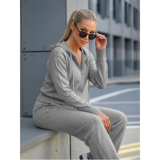 Moteriškas dviejų dalių pilkas komplektas Emilin Moteriški komplektai