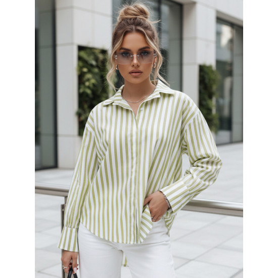 Moteriški oversize žali marškiniai Mona Moteriški marškiniai