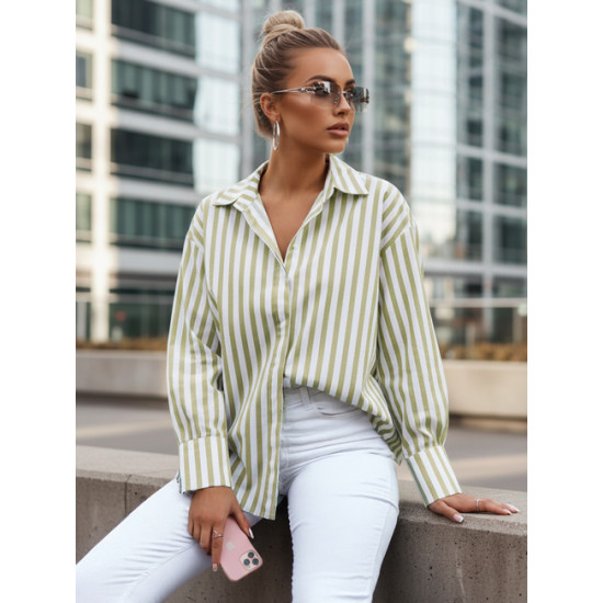 Moteriški oversize žali marškiniai Mona Moteriški marškiniai