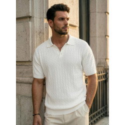 Vyriški balti polo marškinėliai Style