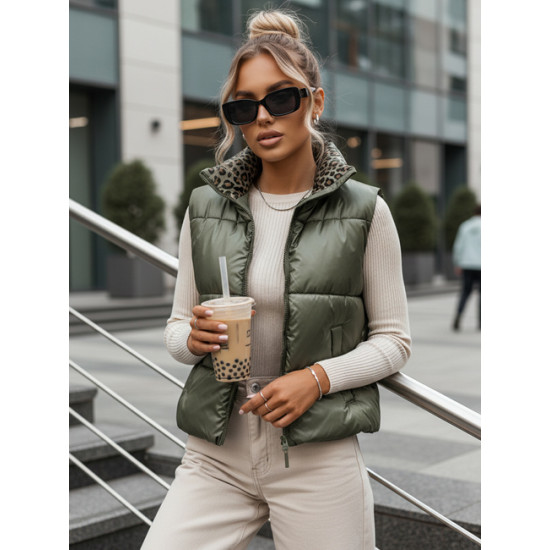 Moteriška žalia dvipusė liemenė Puff Moteriškos liemenės