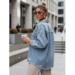 Moteriška mėlyna džinsinė striukė Tona