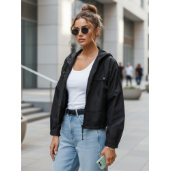 Moteriška juoda pereinamojo sezono striukė Unika