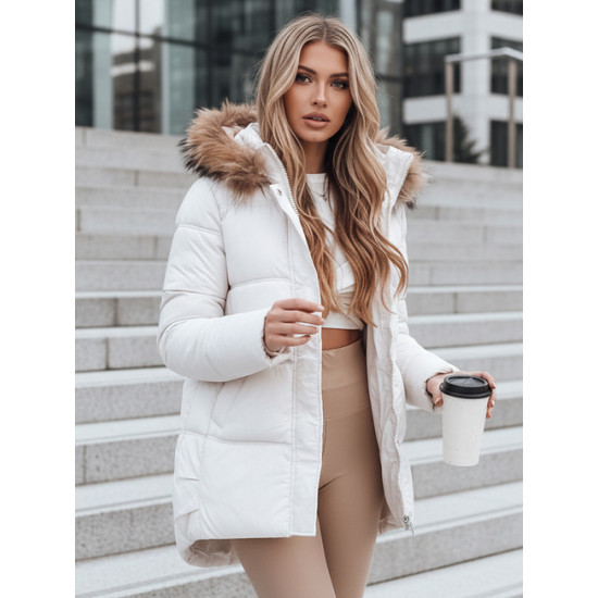 Moteriška žieminė balta striukė Luckry