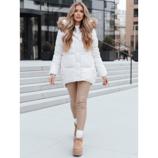 Moteriška žieminė balta striukė Luckry