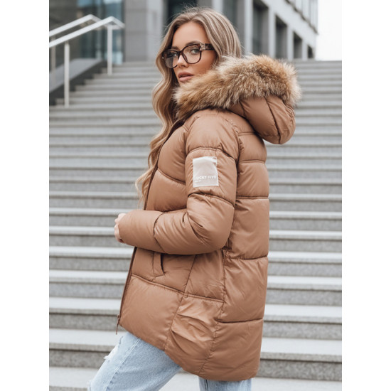 Moteriška žieminė ruda striukė Luckry