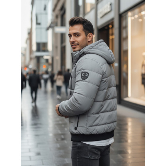 Vyriška pilka žieminė striukė Jupiter