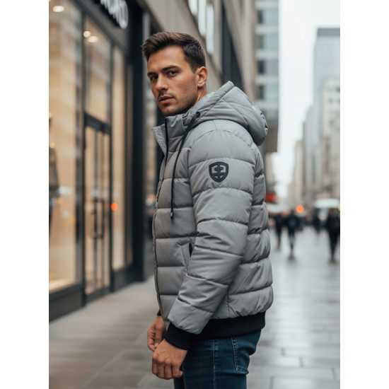 Vyriška pilka žieminė striukė Jupiter