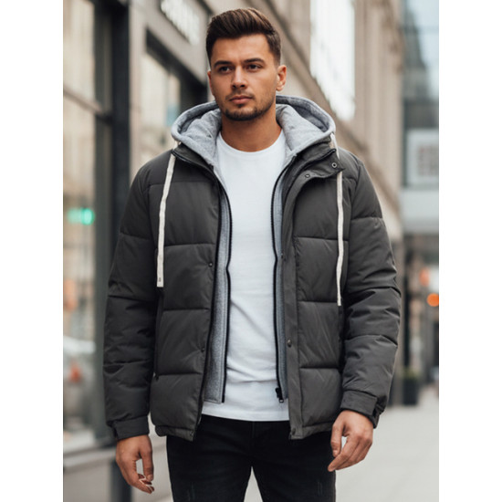 Vyriška tamsiai pilka žieminė striukė Blaze