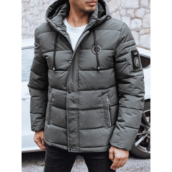 Vyriška tamsiai pilka žieminė striukė Ross