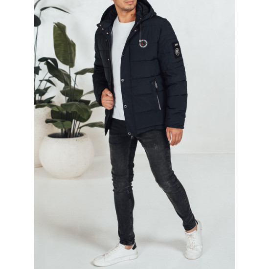 Vyriška tamsiai mėlyna žieminė striukė Ross