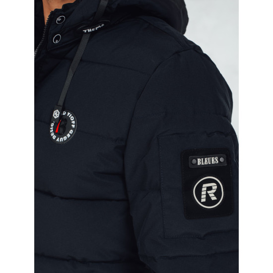 Vyriška tamsiai mėlyna žieminė striukė Ross