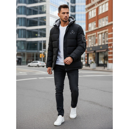 Vyriška juoda žieminė striukė Race