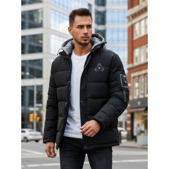 Vyriška juoda žieminė striukė Race