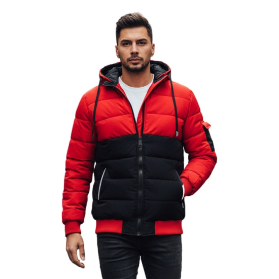 Vyriška raudona/juoda žieminė striukė Oscar Žieminės striukės