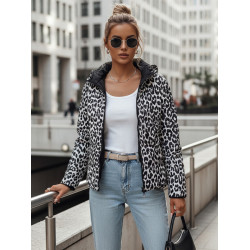 Moteriška dvipusė juoda dygsniuota striukė Leo