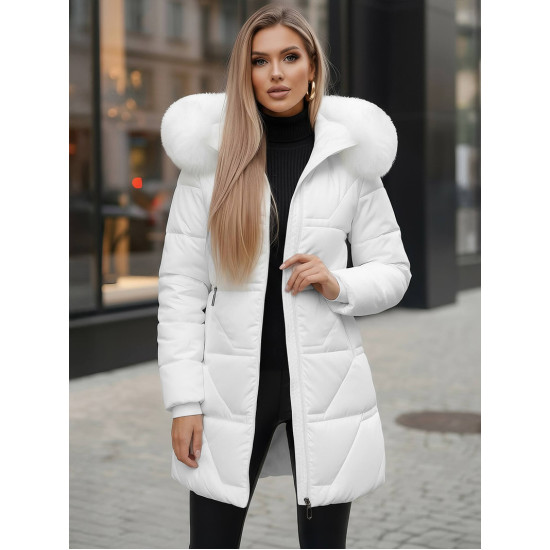 Moteriška baltos spalvos paltas Stel JS/16M9099/281Z