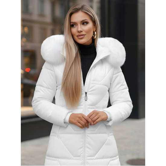 Moteriška baltos spalvos paltas Stel JS/16M9099/281Z