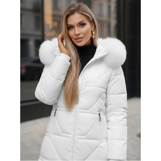 Moteriška baltos spalvos paltas Stel JS/16M9099/281Z