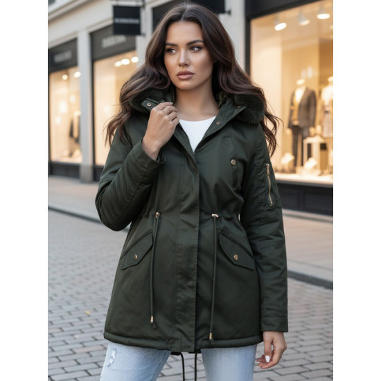 Moteriška žieminė žalia striukė Eris