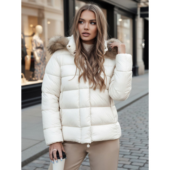 Moteriška žieminė balta striukė Crom