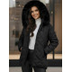 Moteriška juoda žieminė striukė su gobtuvu Levi Moteriškos striukės
