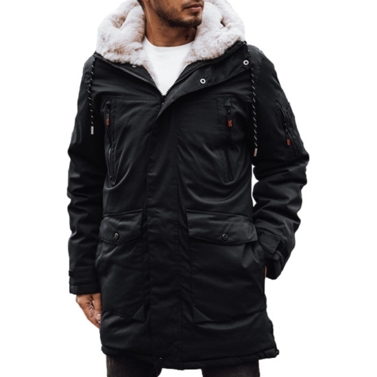 Vyriška juoda žieminė striukė Space